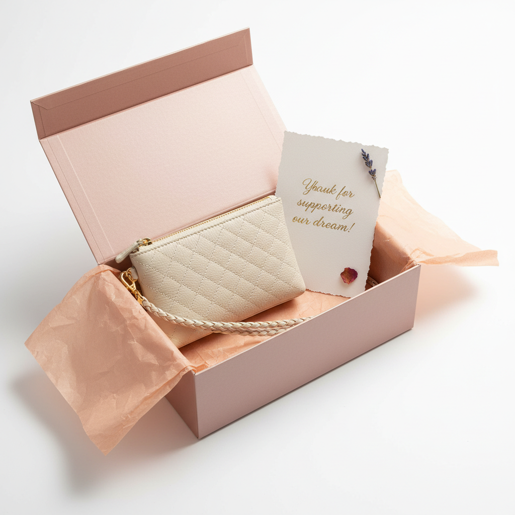 Wristlet Purse Subscription Box with Thank You Note